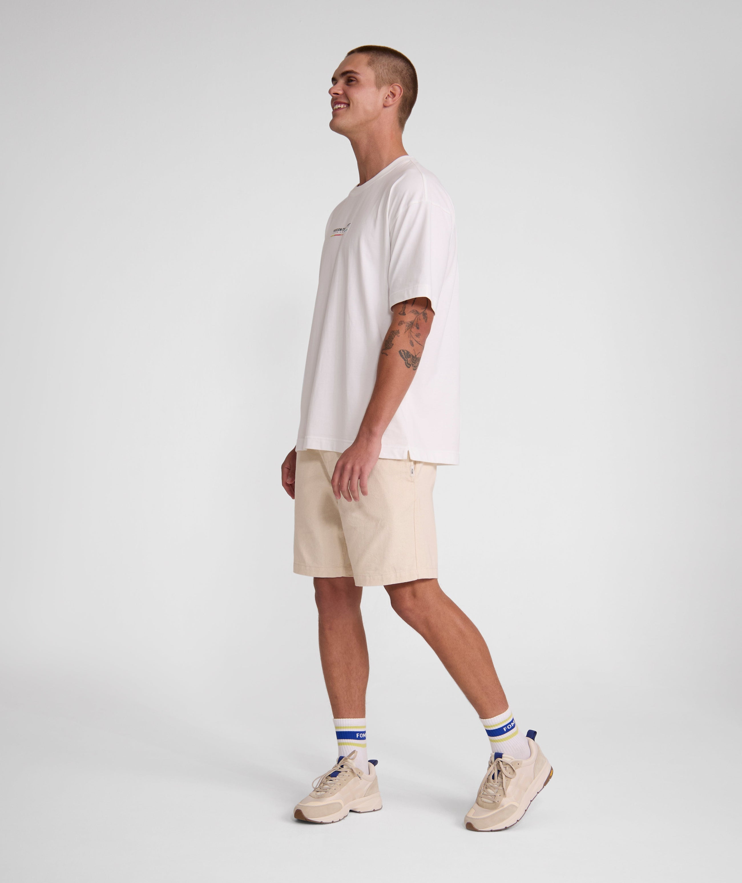 Mens Drop Goal Graphic Tee - Ivory
