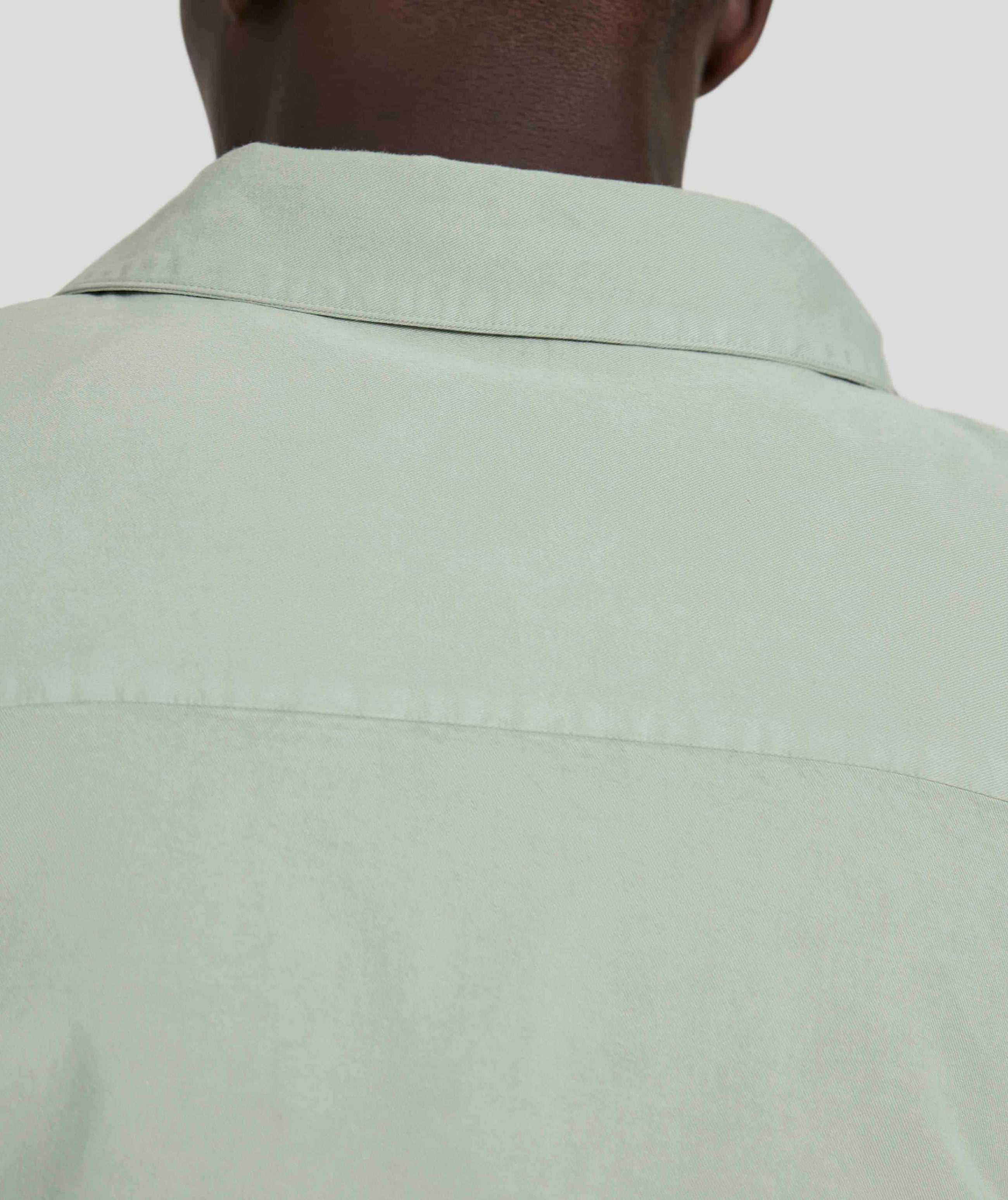 Mens Cotton Twill Shirt - Willow Green