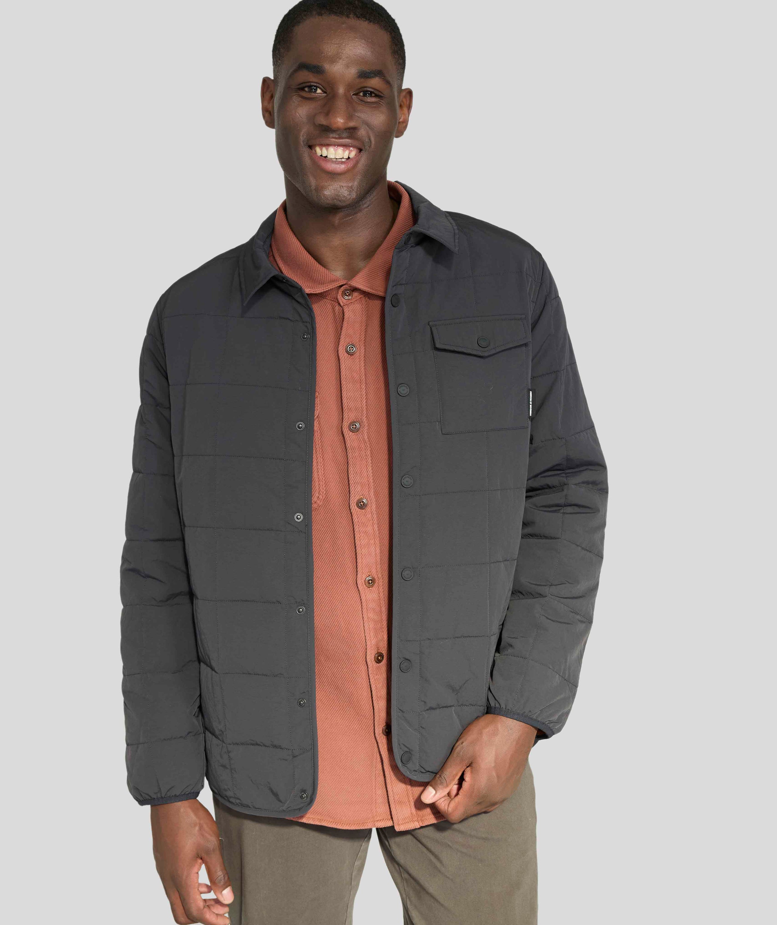 Mens Quilted Jacket - Black