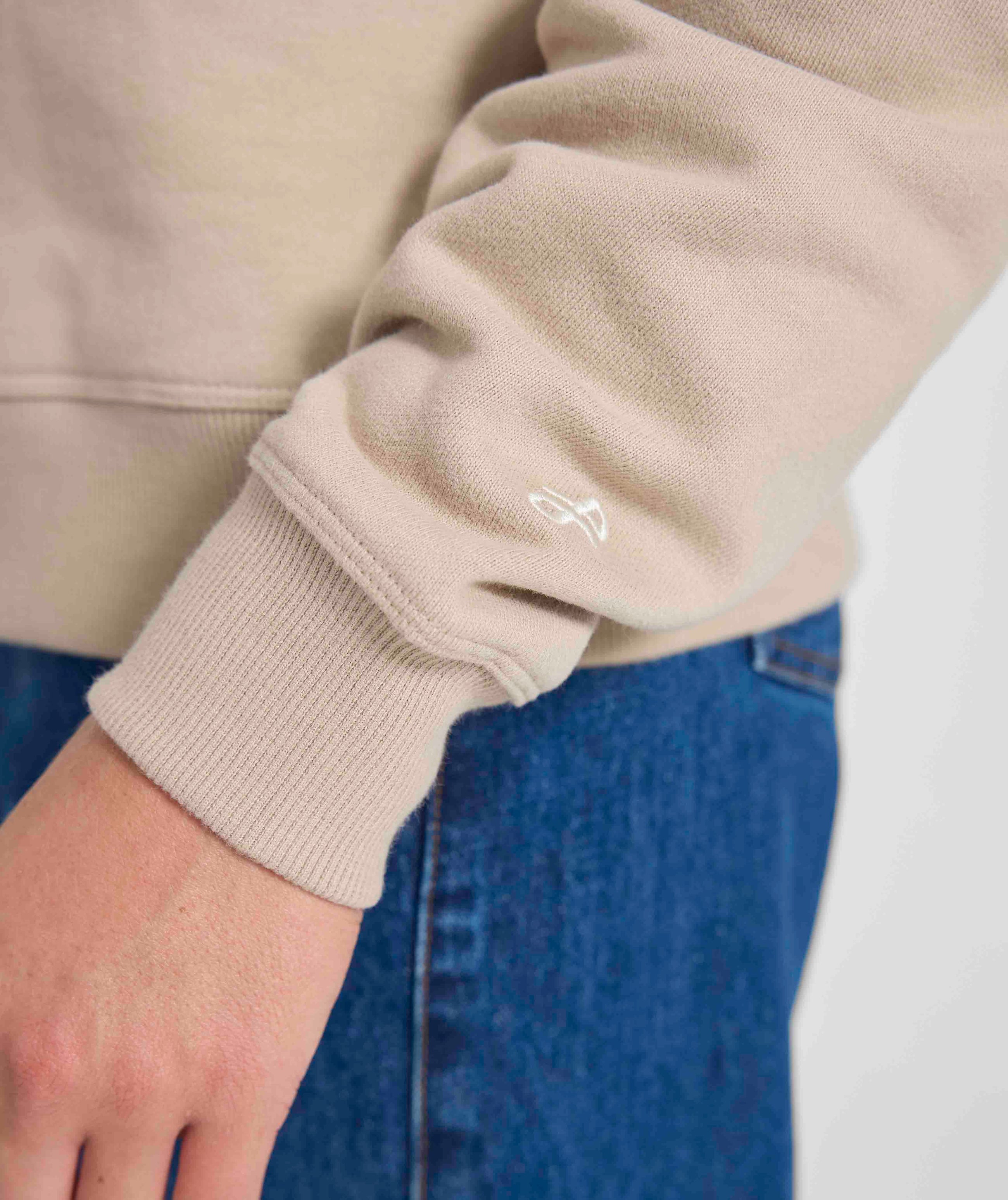 Ladies Crew Neck Sweat - Putty