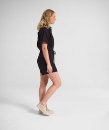Ladies Linen Blend Jumpsuit - Black