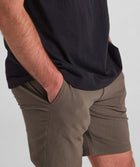 Mens Seersucker Drawcord Shorts - Olive