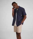 Mens Linen Blend Drawcord Shorts - Ecru