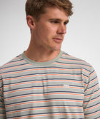 Mens Regular Fit Stripe Tee - x Seafoam Multi