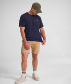 Mens Regular Fit Stripe Tee - Navy
