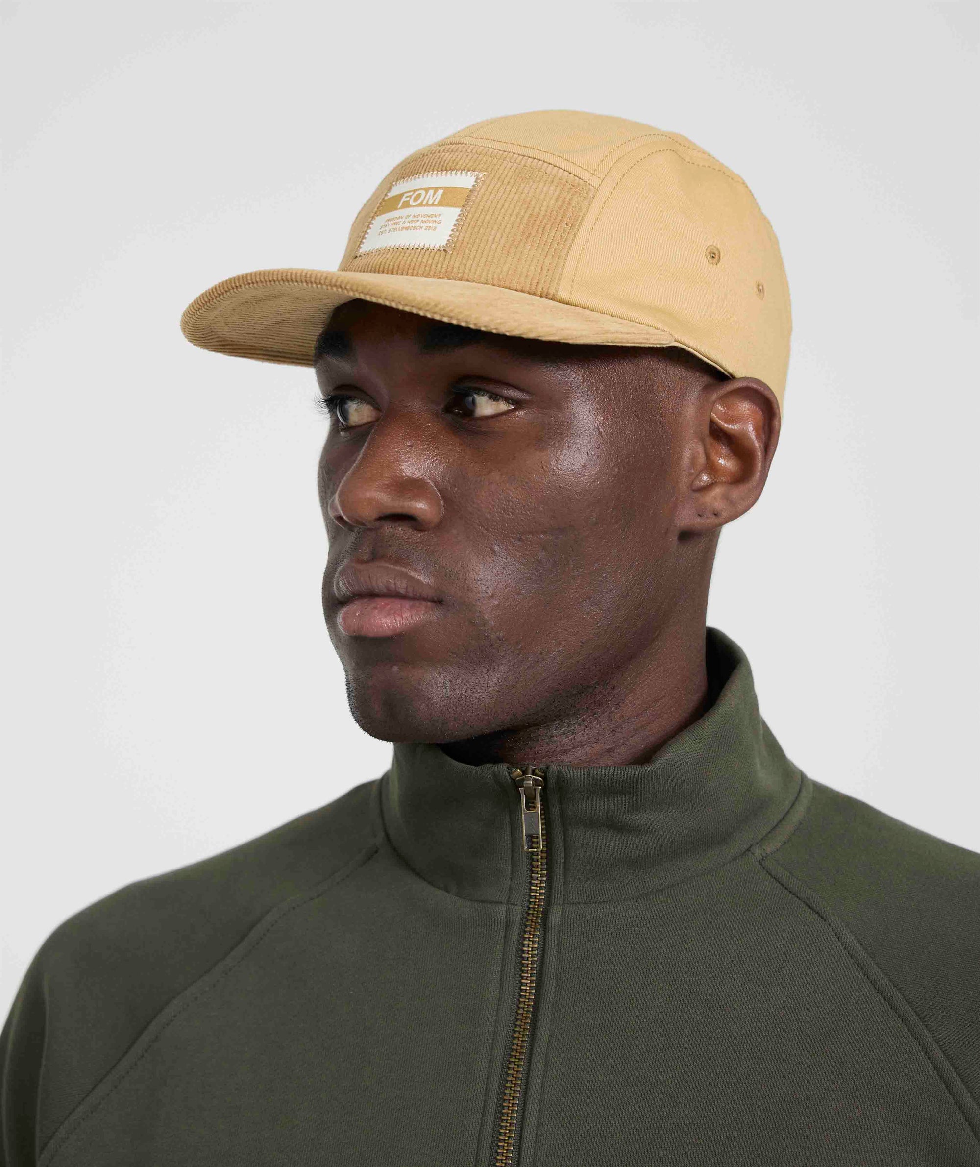 5 Panel Twill/Corduroy Cap - Stone
