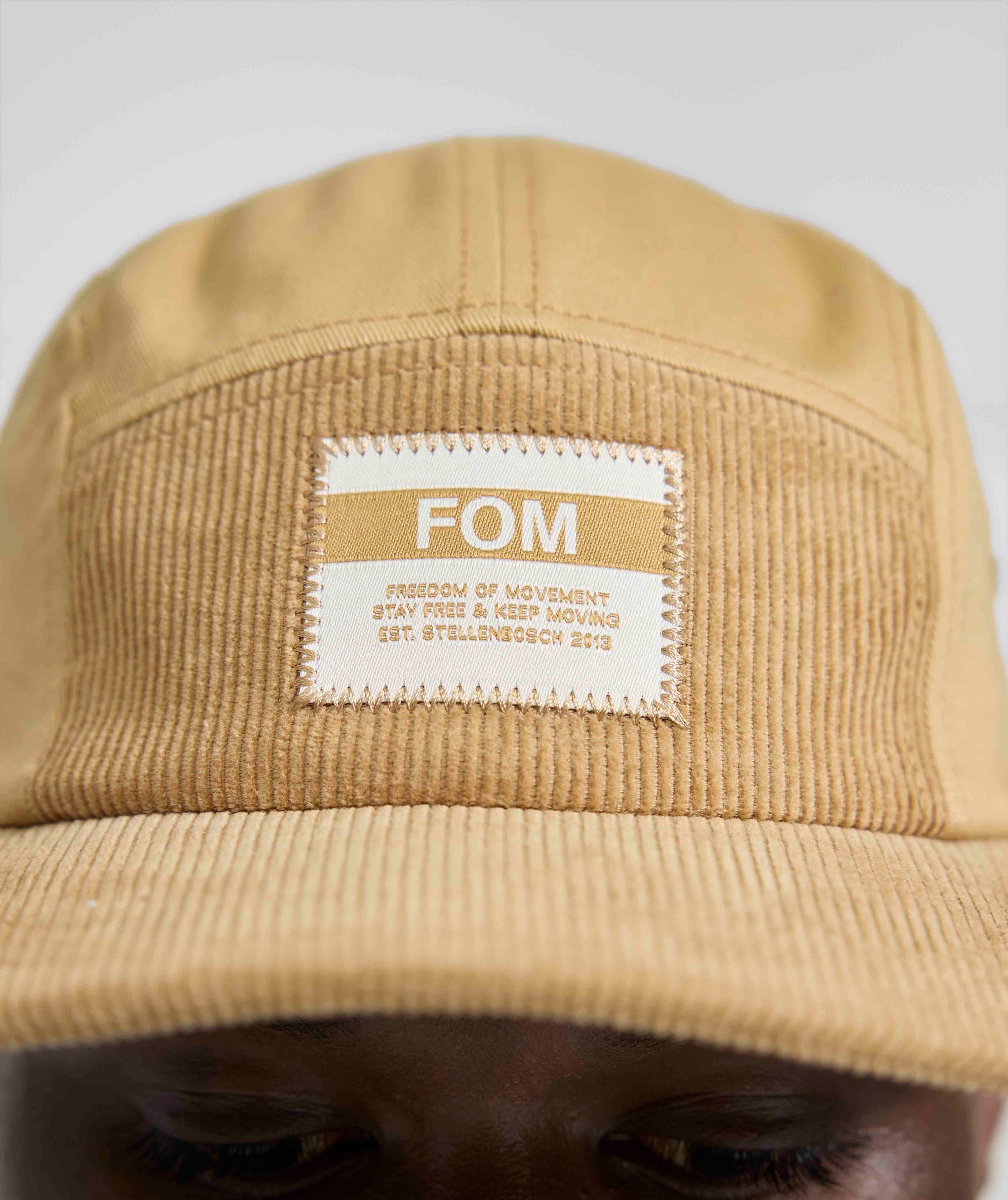 5 Panel Twill/Corduroy Cap - Stone