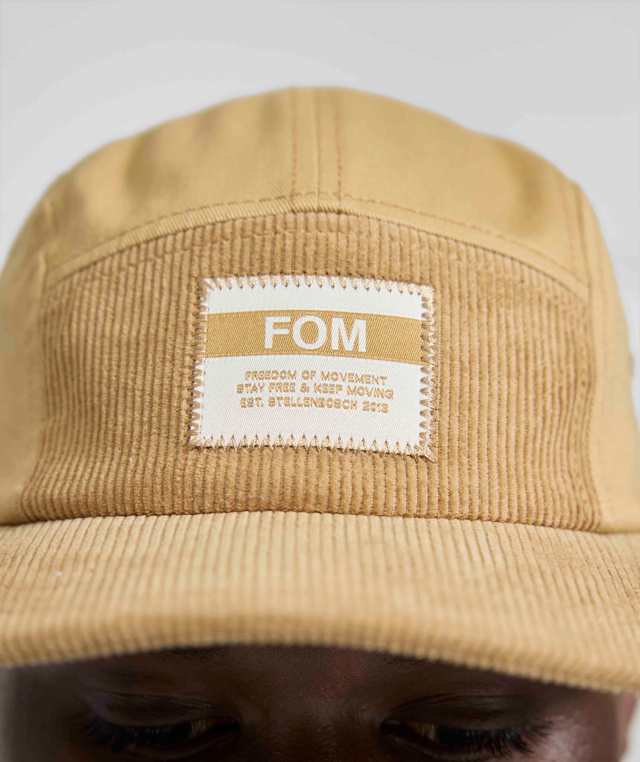 5 Panel Twill/Corduroy Cap - Stone