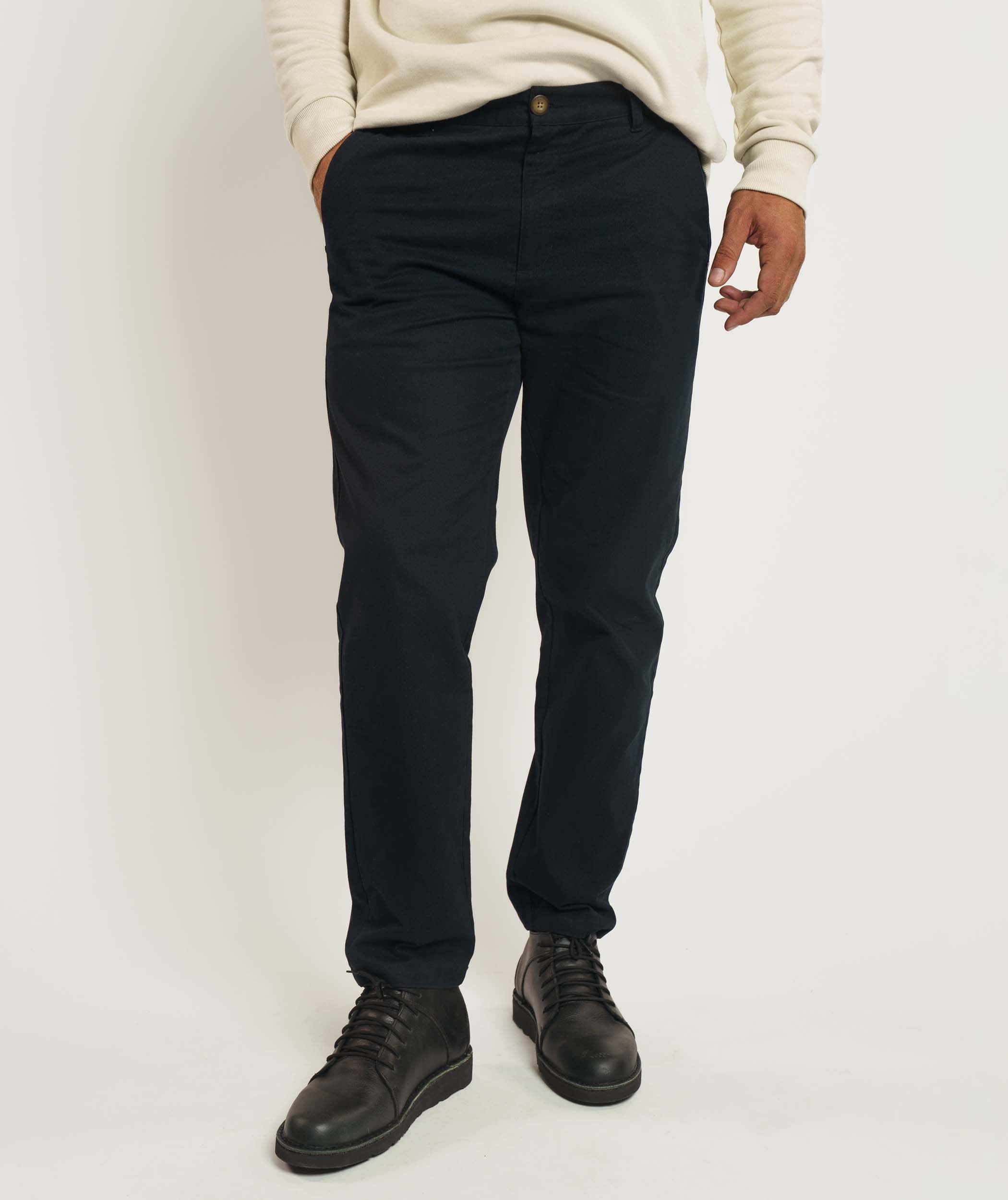 FOM x Kolisi Brushed Twill Tapered Pants - Black