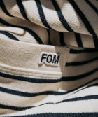 Ladies Pocket Stripe Sweater - Ivory & Navy
