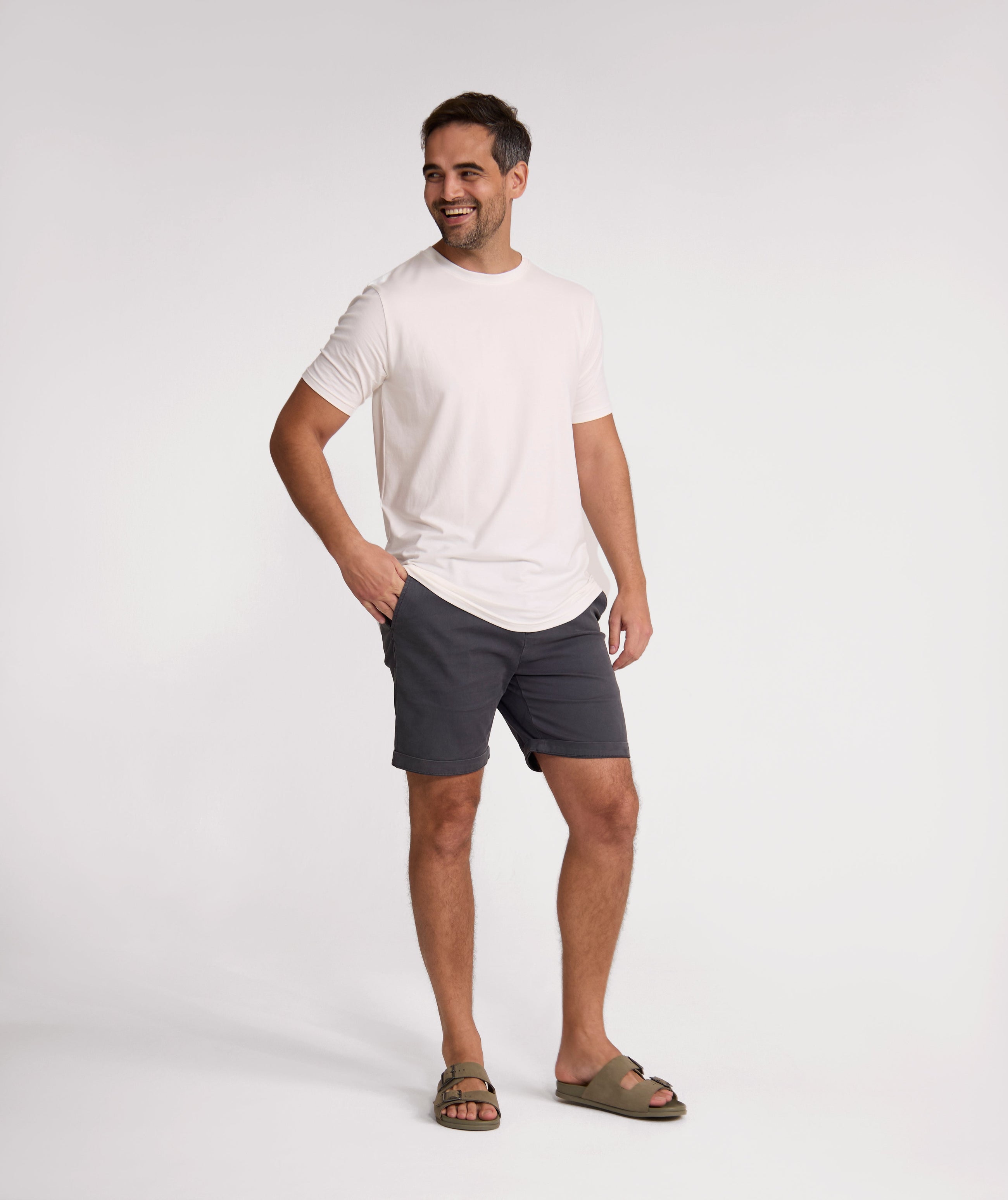 Essential 3-Pack Tees - Ivory / Black / Grey Melange