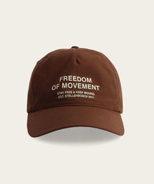 Unstructured 5 Panel Nylon Cap - Chocolate