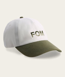 Colour Block Dad Cap - Off-White & Olive