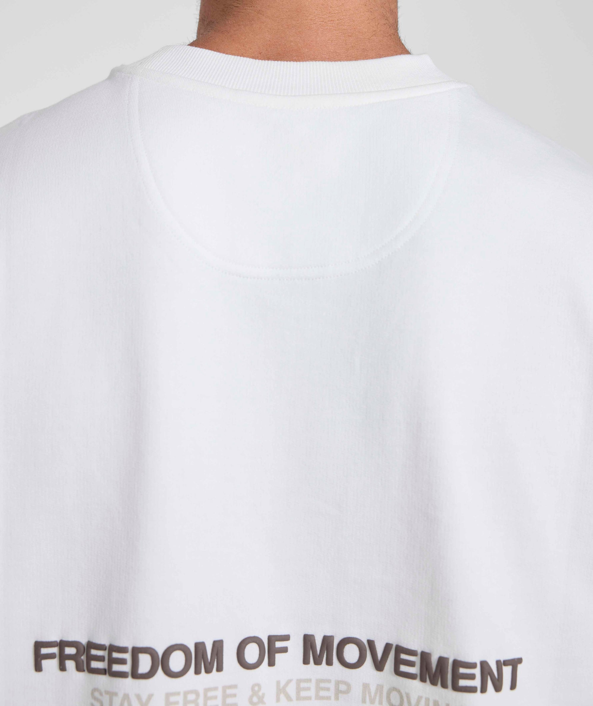 Men's Fleece Crew Neck Tee - Ivory