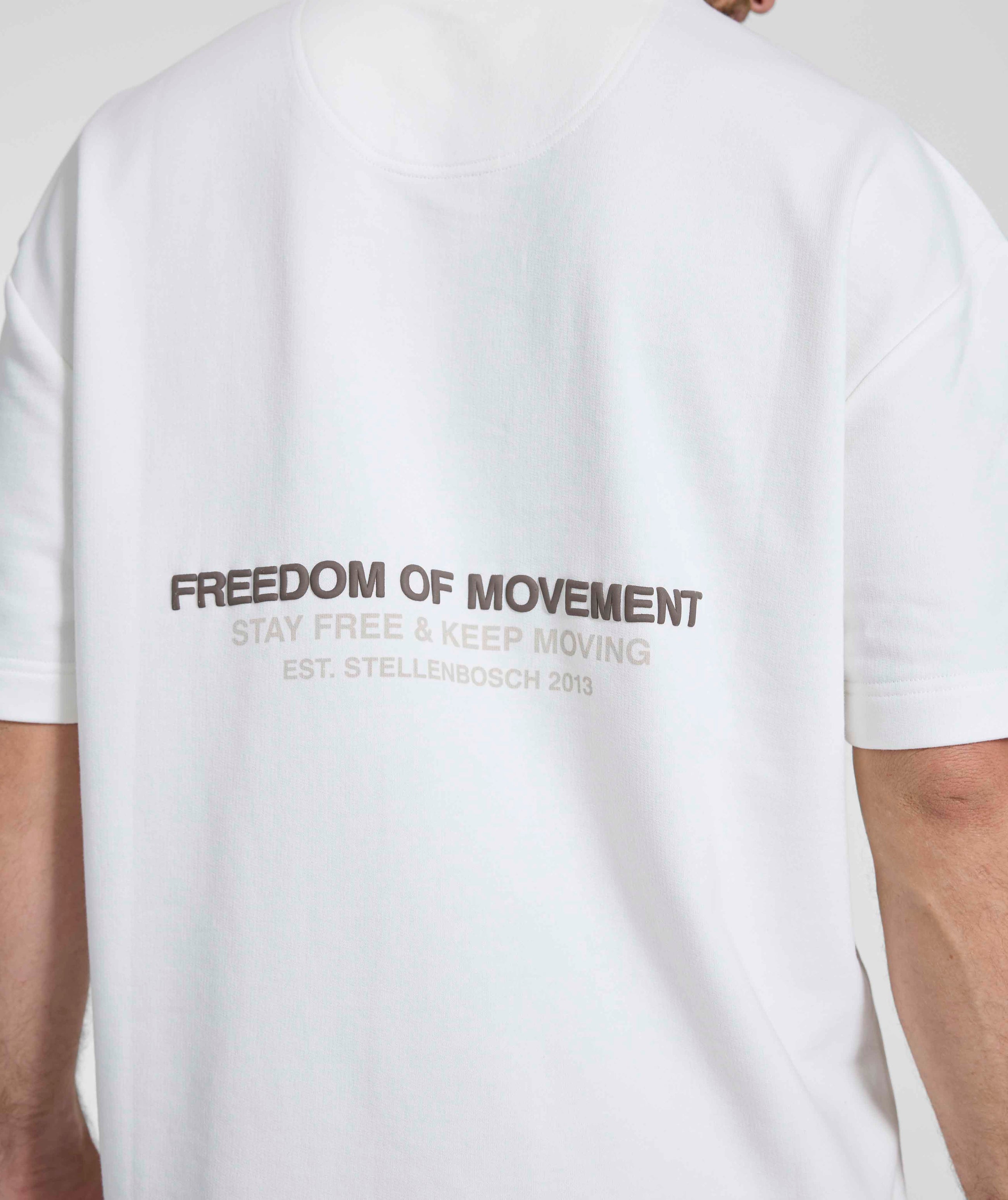 Men's Fleece Crew Neck Tee - Ivory