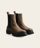 Ladies Leather Chelsea Boot - Taupe