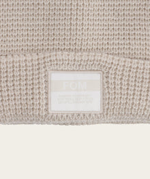 Waffle Knit Beanie - Vintage White