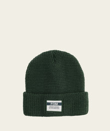 Waffle Knit Beanie - Forest Green
