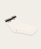 Socks Crew - Off-White/ Black (Size 8-12)