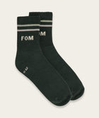 Socks Active - Green/ Sage Stripes (Size 8-12)