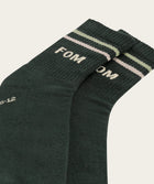 Socks Active - Green/ Sage Stripes (Size 8-12)