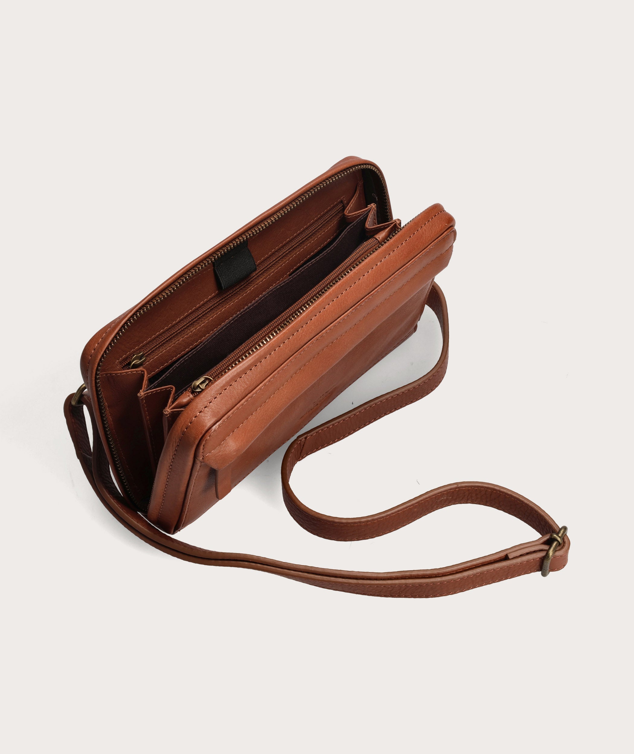 FOM Crossbody Wallet - Pecan