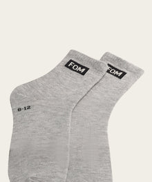 Socks Active Twin Pack - Grey Melange & Black (Size 8-12)