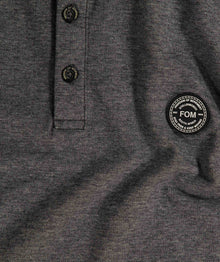 Mens Pique Golfer - Grey Melange