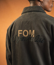 FOM x Kolisi Twill Zip Through Jacket - Onyx