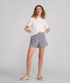 Ladies Gingham Shorts - X Navy