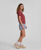 Ladies FOM Typography Graphic Tee - Burgundy