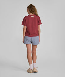 Ladies FOM Typography Graphic Tee - Burgundy