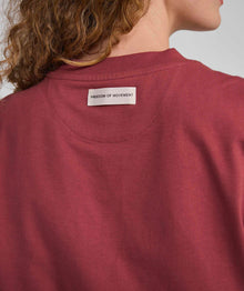 Ladies FOM Typography Graphic Tee - Burgundy