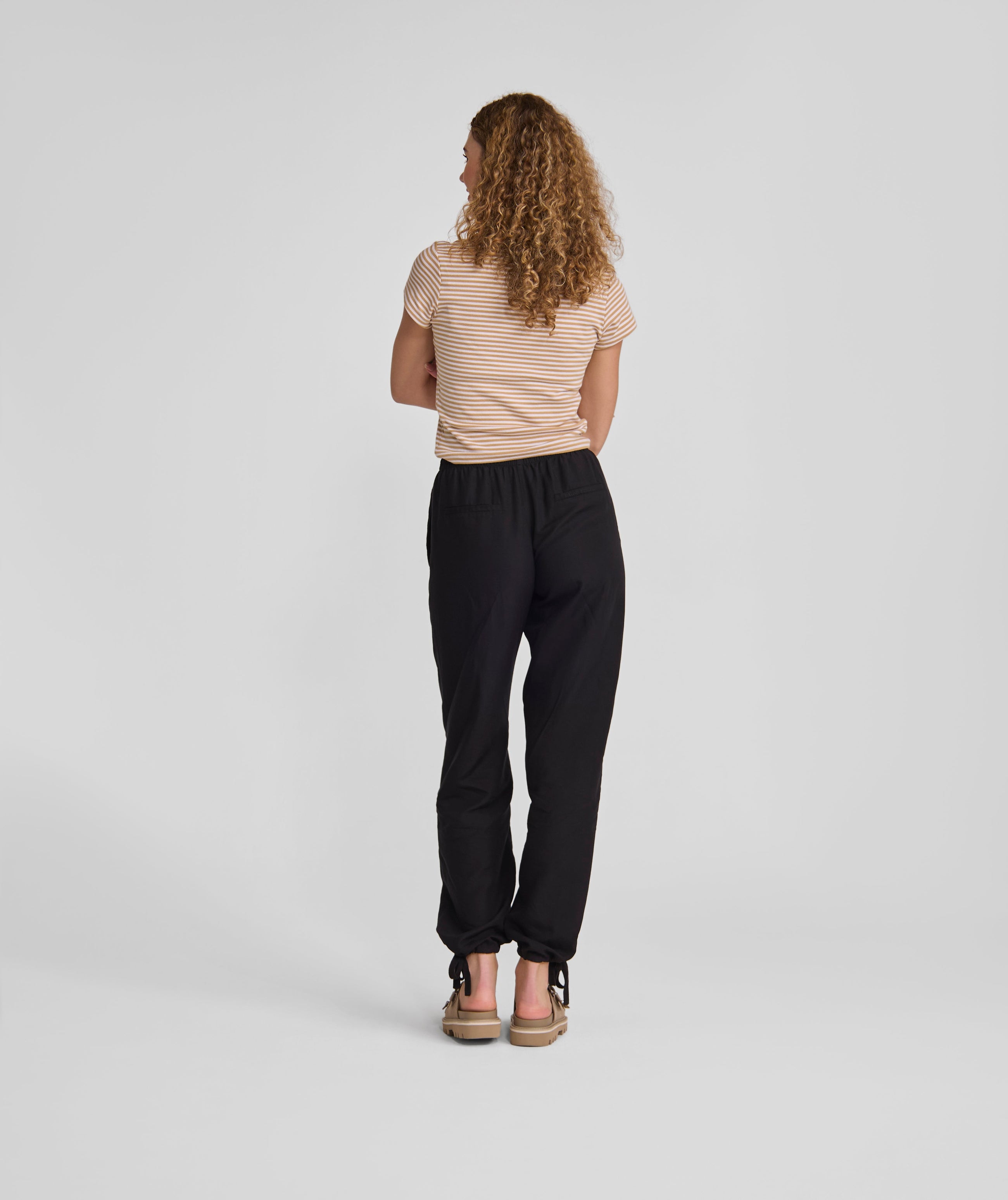 Ladies 1x1 Soft Rib Tee - X Stone Stripe