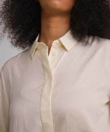 Ladies Short Sleeve Lyocell Shirt - Light Butter