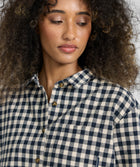Ladies Gingham Shirt - X Navy