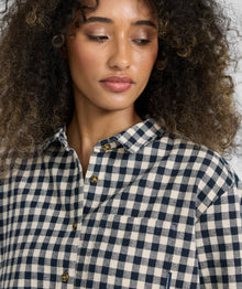 Ladies Gingham Shirt - X Navy