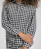 Ladies Gingham Shirt - X Navy