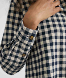 Ladies Gingham Shirt - X Navy