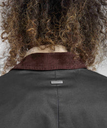 Ladies Coated Cotton Trench Coat - Onyx