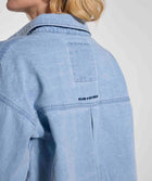 Ladies Denim Shacket - Light Wash