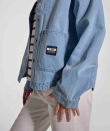 Ladies Denim Shacket - Light Wash