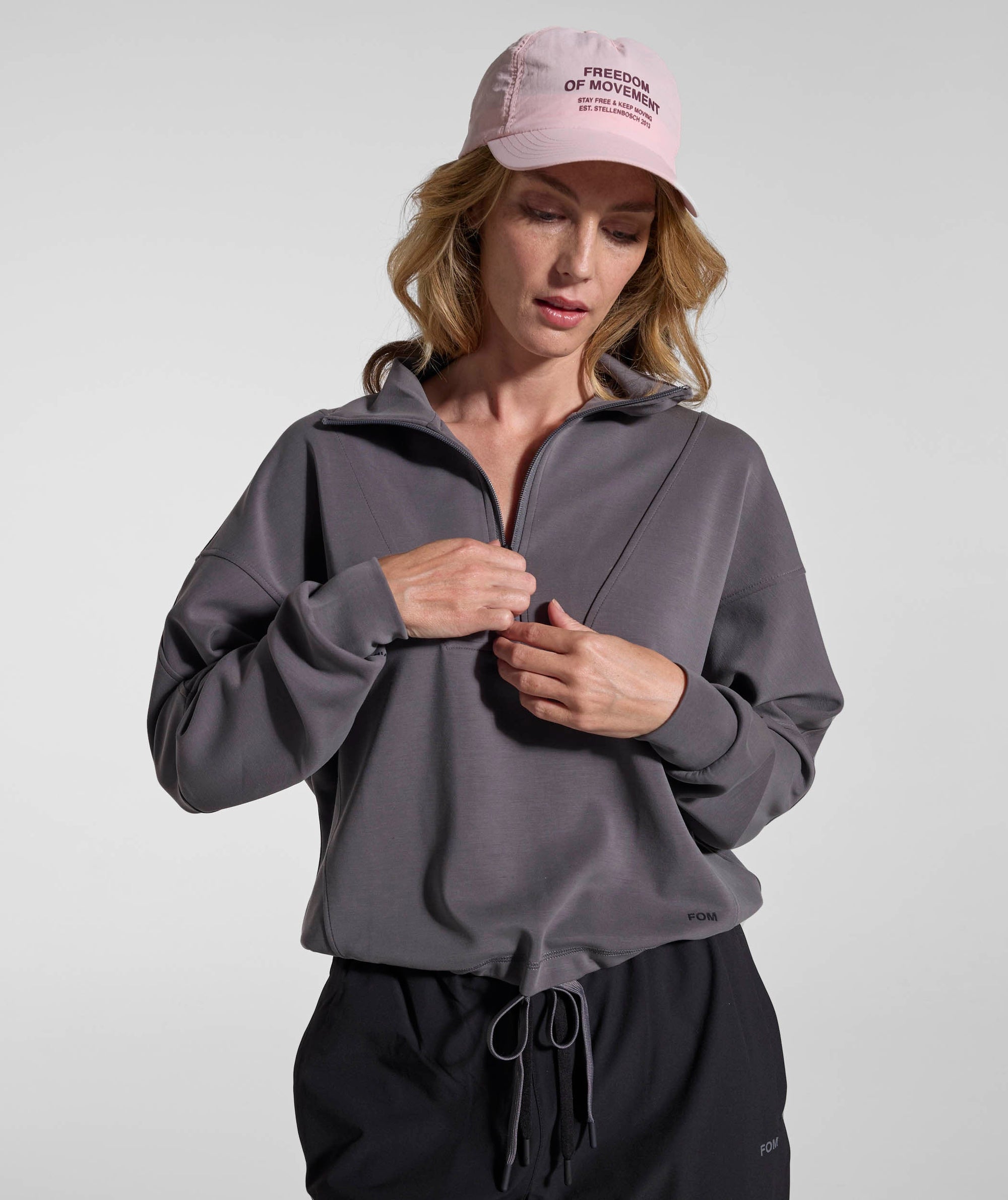 Ladies 1/4 Zip Sweater - Slate