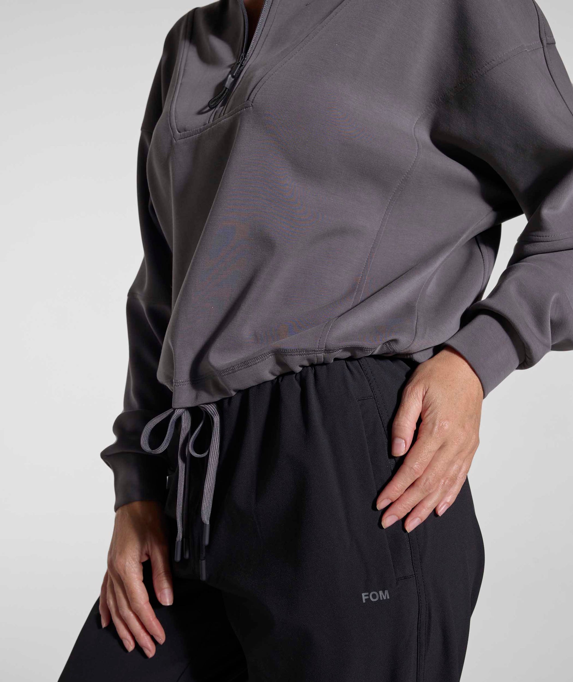Ladies 1/4 Zip Sweater - Slate