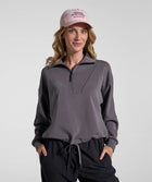 Ladies 1/4 Zip Sweater - Slate