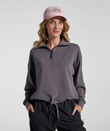 Ladies 1/4 Zip Sweater - Slate
