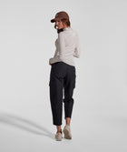 Ladies Slim Fit Turtle Neck Rib Top - Ivory