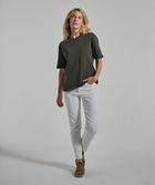 Ladies Skinny-ish Denim Jean - Ecru
