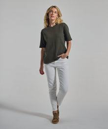 Ladies Skinny-ish Denim Jean - Ecru