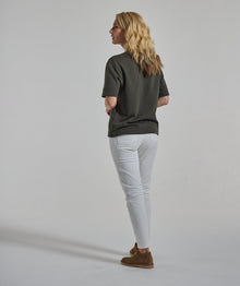 Ladies Skinny-ish Denim Jean - Ecru